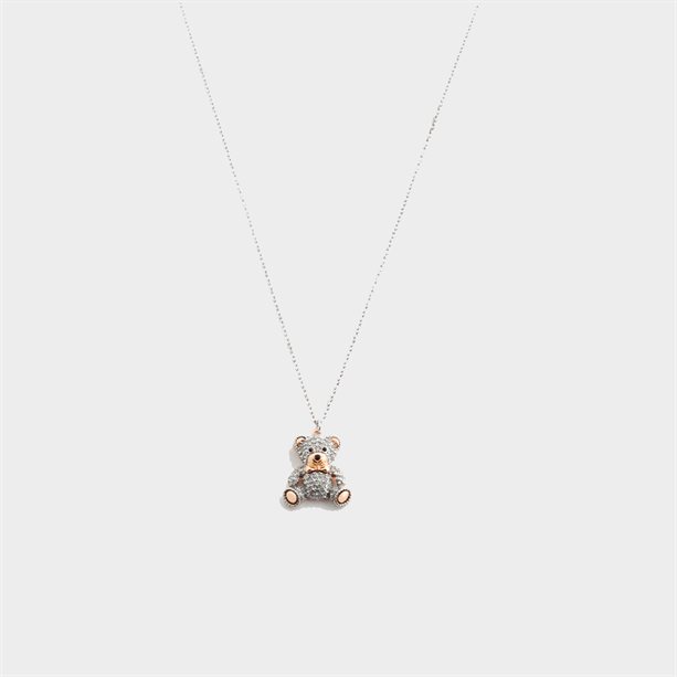 Gold November Birthstone Teddy Bear Pendant Necklace | Claire's